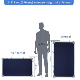 EDUWAY 122x58 cm (4x1.9 ft) Blue Notice Board with 30 Push-Up Pins Combo ‎Rectangular image 5