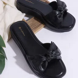 Mast & Harbour Women Open Toe Comfort Sandals with Bows-10