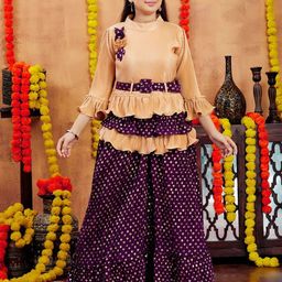 BAESD Girls Polka Dot Printed Ready to Wear Lehenga & Choli With Belt-picture-41