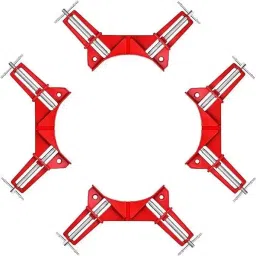 NIKTION Corner Clamps 17 cm 90° Angle Aluminium, Steel Red (Pack of 4)-35