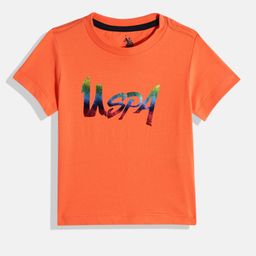 U.S. Polo Assn. Kids Boys Brand Logo Foil Print Knitted Pure Cotton T-shirt-picture-50