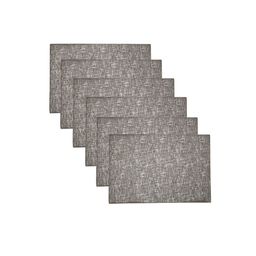 OBSESSIONS Set Of 6 Grey Textured Table Mats image 2
