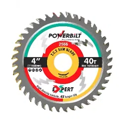 POWERBILT Expert Series TCT Saw Blade 40 Teeth 102 mm Blade Size Alloy Steel Carbide Tip, 2566-image-56