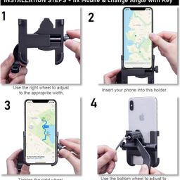 B30 Mobile Holder for Bikes or Bike Mobile Holder for Maps and GPS Navigation, one Click Locking, Firm Gripping, Anti Shake and Stable Cradle Clamp 360° Rotation Phone Mount (Random Color) image 5
