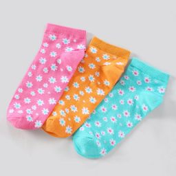 Pine Kids Ankle Length Non-Terry Anti-Microbial Socks Pack of 3 (Colour May Vary)-picture-22