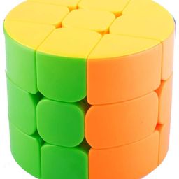 Azhari 3x3 Stickerless Speed Cylinder Cube for Kids & Adults Speedy Stress Buster Brainstorming Puzzle (Multicolor)-image-80