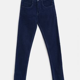 Tales & Stories Denim Solid Slim Fit Stretchable Jeans - Blue-image-5