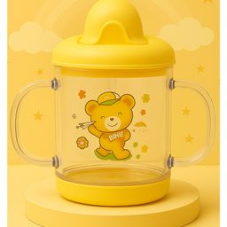 TINNY TOTS Premium Baby Feeding Sipper Unbreakable Bottle For Juices Water Milk Liquids Spout Feeder 200ml - Yellow-11