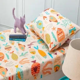 Playful Plunge Kids Bedsheet & Pillow Cover - Under the Sea-picture-0