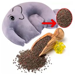 NeonateCare Mustard Seed Pillow for New Born Baby, Ideal for Round Head Shaping Seed Pillow Rai Pillow (Grey Elephant Pillow) ( color and design may vary)-picture-10