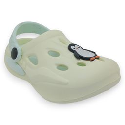Lil Lollipop Penguin Applique Detailed Perforated Anti Slip Slingback Clogs - Yellow-image-13