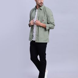Tommy Hilfiger Men Oversized Fit Spread Collar Solid Cotton Casual Shirt-image-10
