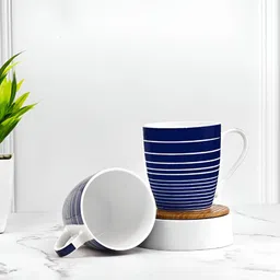 UPC Blue & White Printed Ceramic Glossy Cups Set of Cups and Mugs image 3