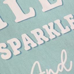 Lazy Bones Sinker Knit Half Sleeves Top with Text Print - Mint image 3