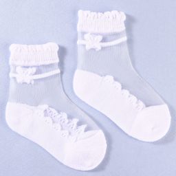 KIDLINGSS Pack Of 3 Net Bow Designed Socks - Multi Colour image 3