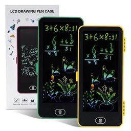 Sanjary 2in1 Pencil Case Geometry Box with LCD Tablet Graphic LCD Writing Tablet with Pencil Box for student color design may vary image 3
