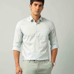 Arrow Men Classic Fit Spread Collar Geometric Printed Cotton Formal Shirt-image-121
