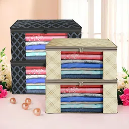 Kuber Industries Cream-Coloured Set of 4 Regular Drawer Organiser Organisers image 1