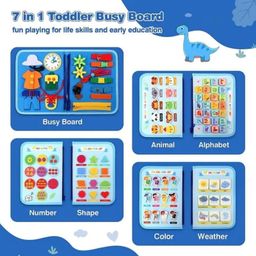 KolorFish 2 PCS Soft Cloth Baby Books | High Contrast Sensory Baby Toy | Touch Feel Teething | Travel Essentials Tummy Time (Ocean & Jungly Animals) Pack of 1 - English image 5