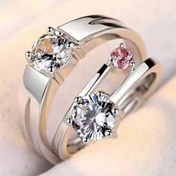 DIVASTRI Set Of 2 Stone Studded Adjustable Finger Ring-3
