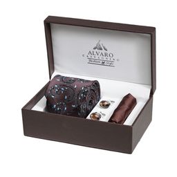 Alvaro Castagnino Men Brown Accessory Gift Set-image-70