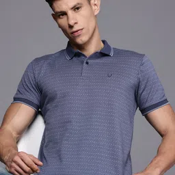 Allen Solly Chevron Self-Design Polo Collar Regular Fit T-shirt-image-1