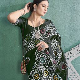 HERE&NOW Batik Printed Pure Cotton Saree-image-31