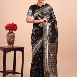 F FASHION Embellished Zari Art Silk Designer Kanjeevaram Saree-23