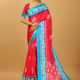 VIRENDRA TEXTILES Ethnic Motifs Pure Crepe Saree-image-61
