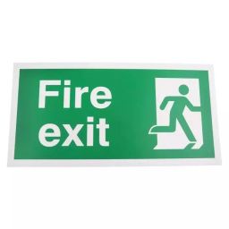 RS PRO Plastic FIRE EXIT Fire Exit English Exit Sign, 7631812-34