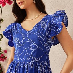 STREET 9 Floral Print Crepe Fit & Flare Dress-image-65