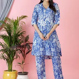 Moda Rapido Women Floral Printed Regular Kurti with Palazzos-picture-48