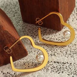 DressBerry Heart Shaped Studs Earrings-38