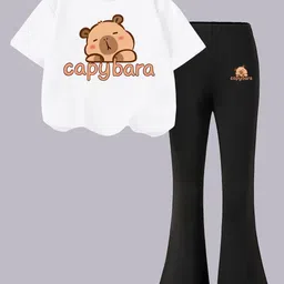 YK Girls Graphic Printed T-shirt With Trouser-picture-35