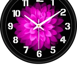 Arpita Crafts Black Printed Contemporary Wall Clock-image-80