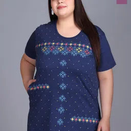 IN Love Pack Of 2 Plus Size Cotton Printed T-Shirt With Pocket-image-49