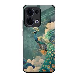 QRIOH Cloud Glider Printed Oppo Reno13 5G Glass Back Case Mobile Accessories-image-86