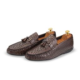 CORDWAINERS Men Textured Formal Loafers-image-62