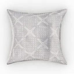 METRO LIVING Grey & White 5 Pieces Printed Square Cushion Covers-48