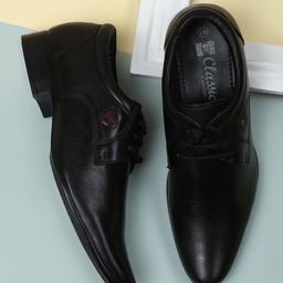 Red Chief Men Black Leather Formal Derbys-picture-34
