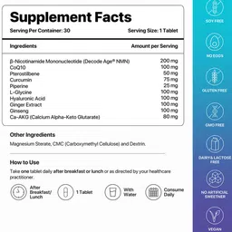 Decode Age Longevit Longevity Blend Tablets- 30 Tablets image 2