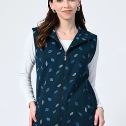 BAESD Women Floral Fleece Lightweight Open Front Jacket-image-75