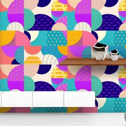 ArtzFolio Printed UV-Resistant Anti-Bacterial Watercolour Geometric Pattern Peel & Stick Wallpaper-image-89