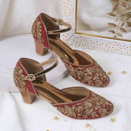 Mochi Embellished Stiletto Pumps with Laser Cuts-picture-30