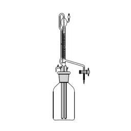 RELIGLAS 100 ml A Class Accuracy Burettes Automatic Zero with Screw Type PTFE Needle Valve Stopcock, 01.033.17-12