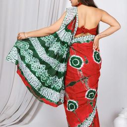 Pinkcity Trade World Red Pure Cotton Ikat Sarees-picture-34