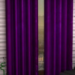BELLA TRUE Purple 2 Pieces Eyelet Fitted Long Door Curtains-image-30