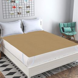 JARS Collections WaterproofNon wovenBaby Mattress Protector for Double Size Bed Elastic upto 8 Inch - Beige-25