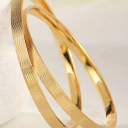 The Pari Set Of 2 Gold-Plated Meena Work Bangles-6.35 cm diameter-image-7