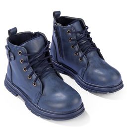 Pine Kids Winter Boots with Lace Up Closure -  Blue-image-108